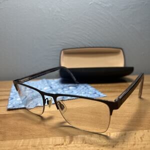 Hugo Boss HG 1075 003 Matte Black Half Rim Optical Eyeglass Frames Only 56 19 13